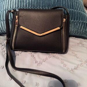 Black Leather Crossbody Bag